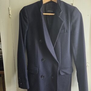 Babaton Navy Double-Breasted Blazer